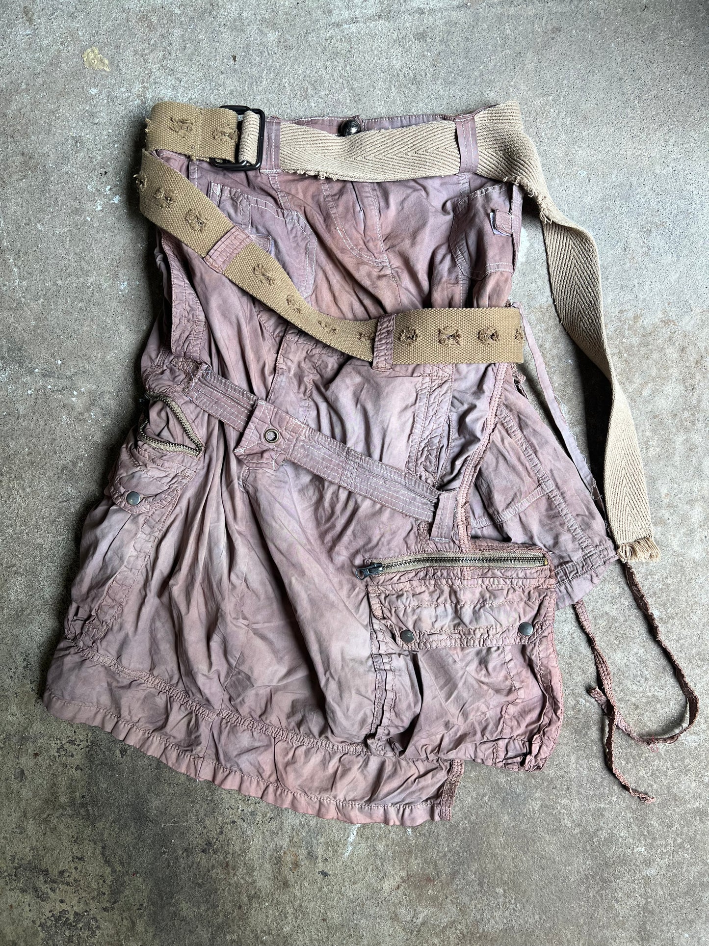 DECONSTRUCTED CARGO WRAP SKIRT