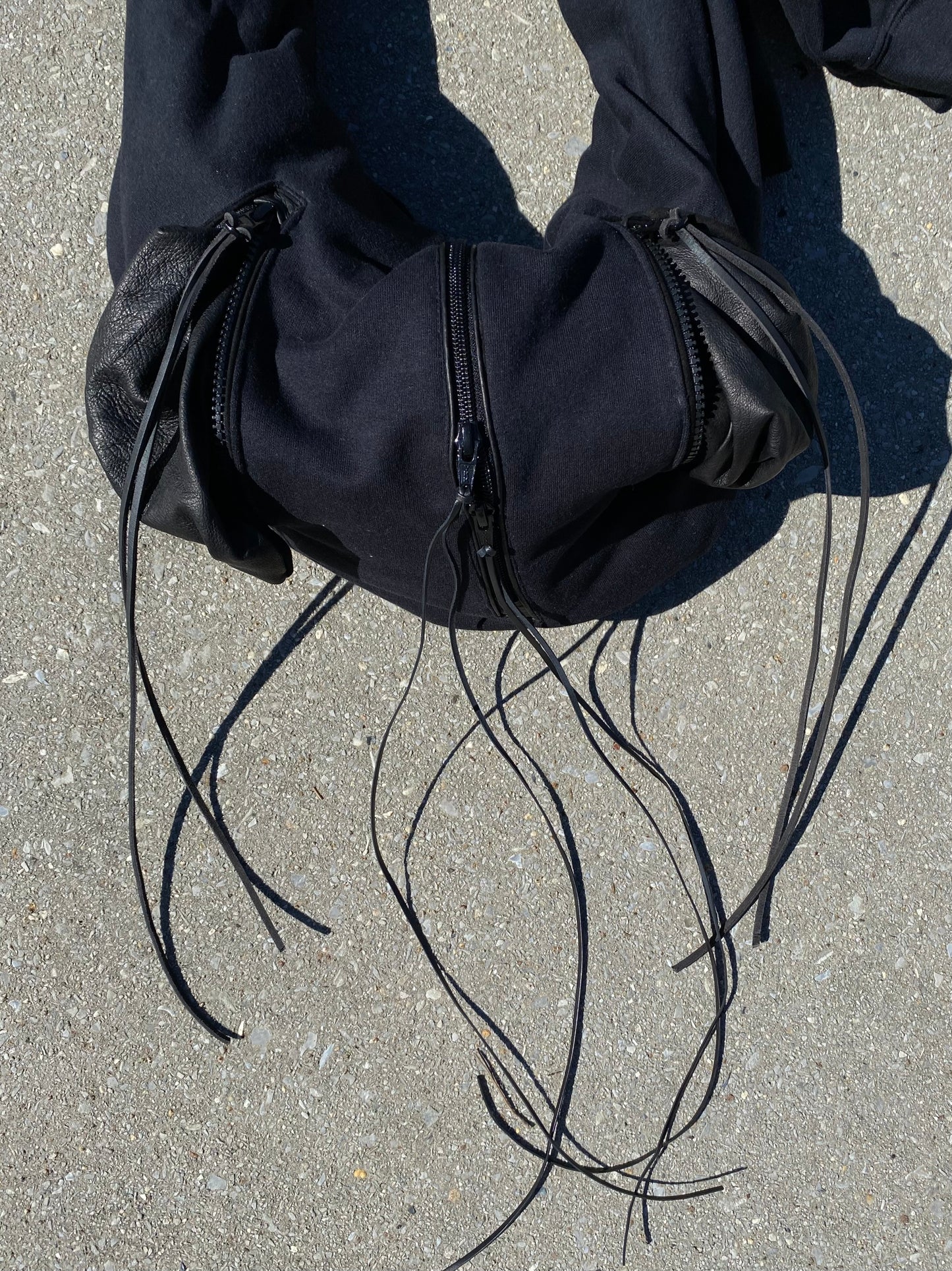 CONVERTIBLE MULTI-ZIP SWEATER BAG