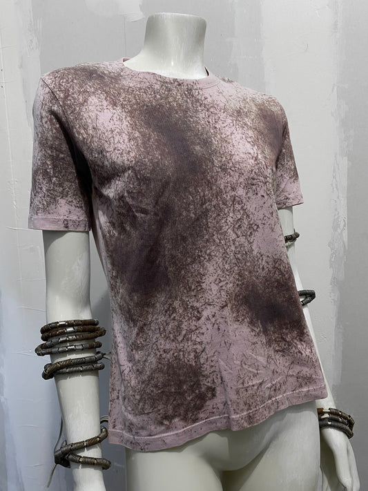 ISSEY MIYAKE PINK DIRT GRAPHIC SHIRT