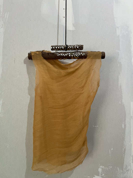 CUT AND SEW SHEER SILK TOP