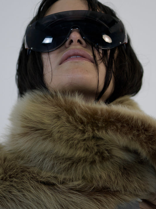 JEAN PAUL GAULTIER BLUE WINDSHIELD VISOR SUNGLASSES