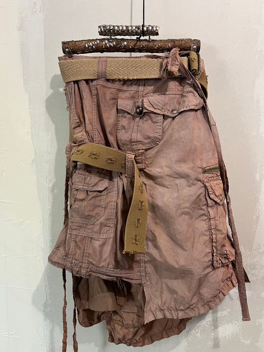 DECONSTRUCTED CARGO WRAP SKIRT