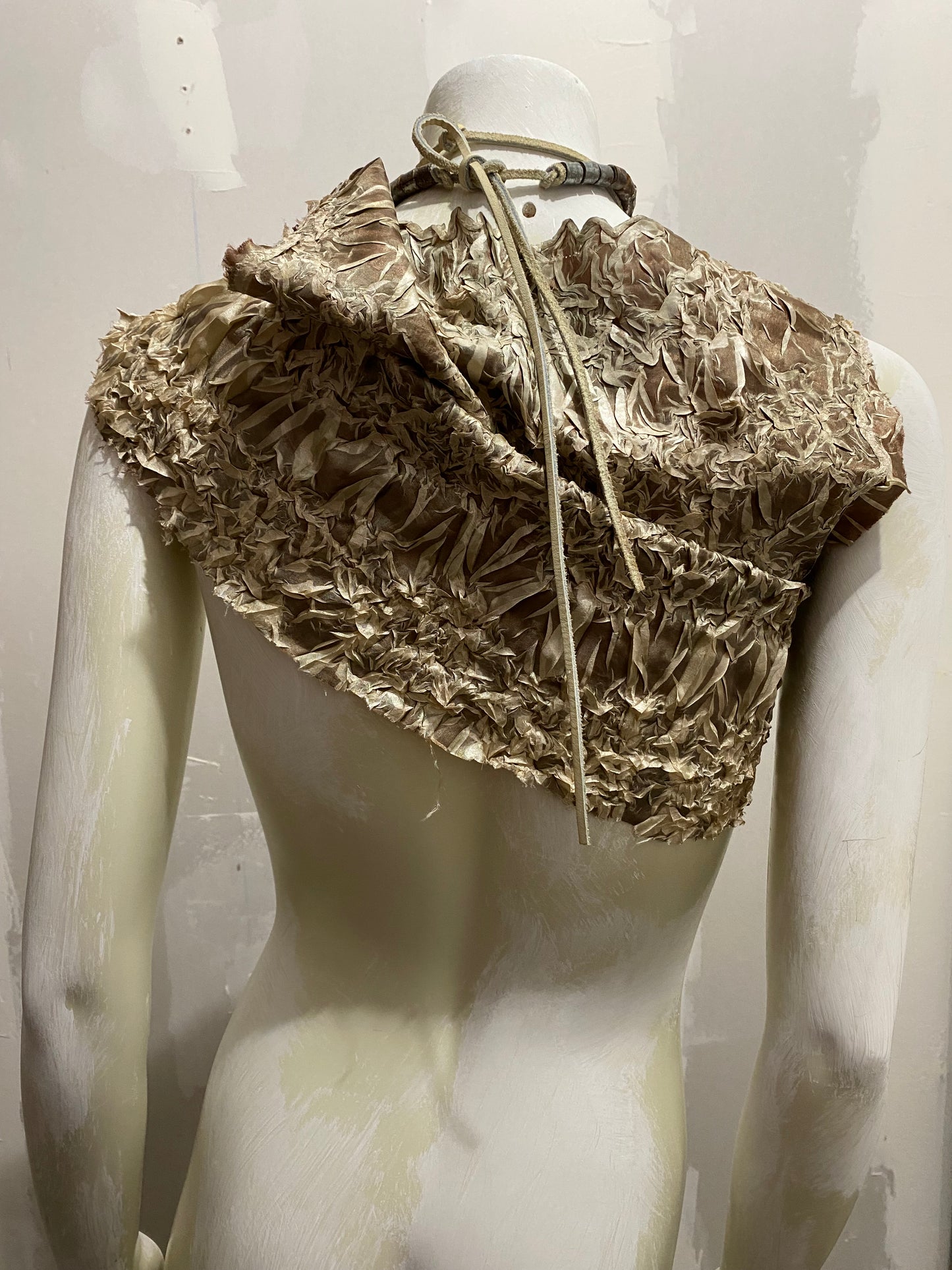 CRUSHED TEXTURAL PLEATED TOP