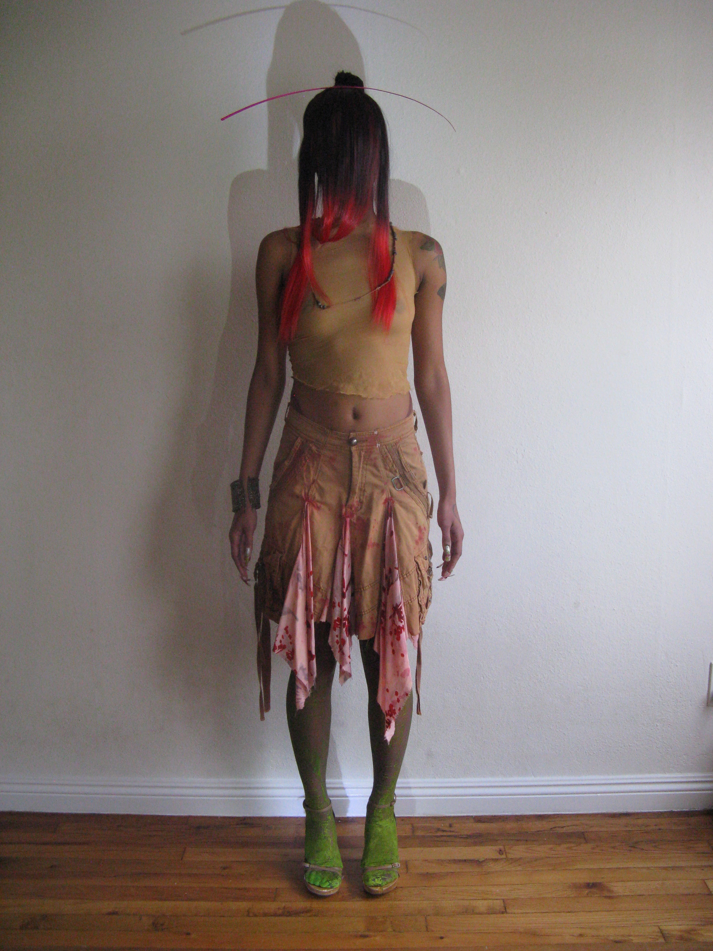 CUT AND SEW SHEER SILK TOP