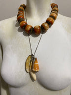 METAL AND BONE NECKLACE