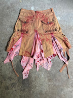 SILK PANELED CARGO SKIRT