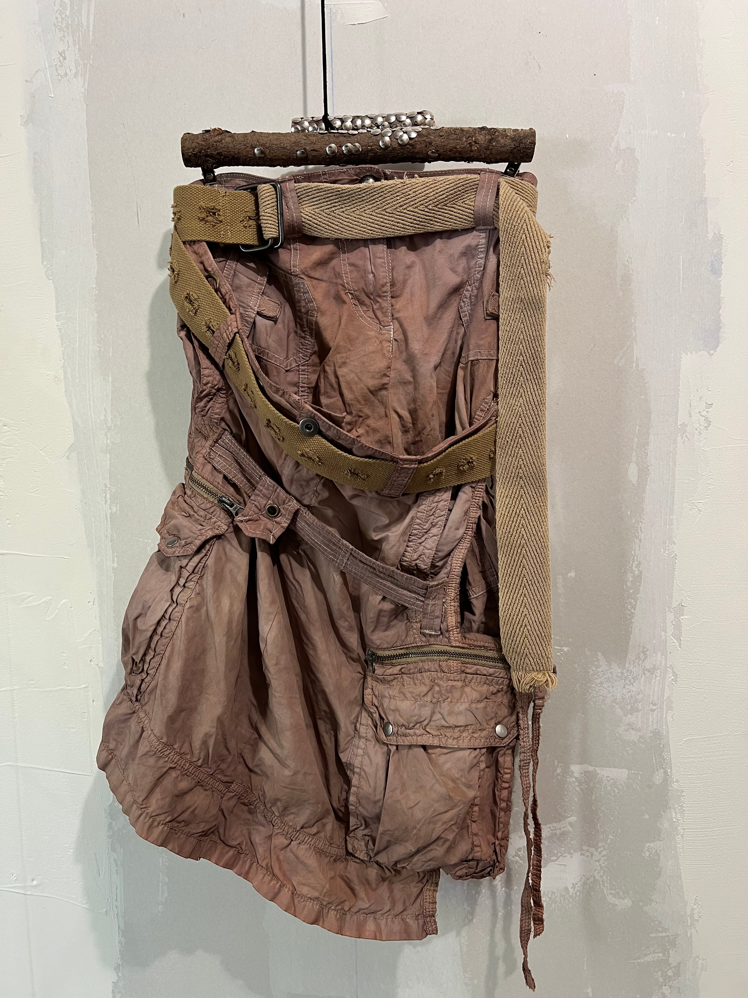 DECONSTRUCTED CARGO WRAP SKIRT