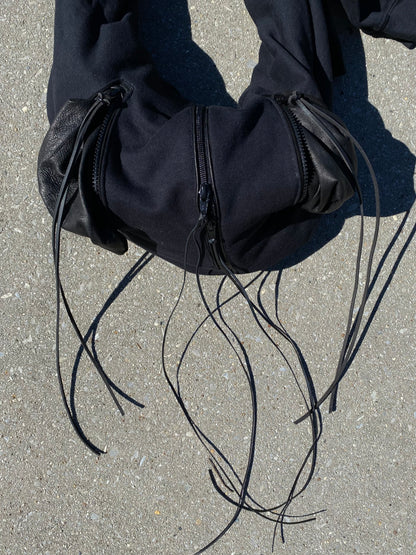 CONVERTIBLE MULTI-ZIP SWEATER BAG
