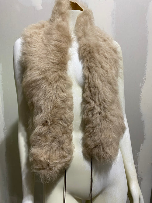 BEIGE SHEARLING WRAP STOLE