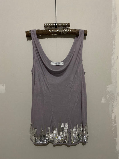 CHRISTIAN DIOR EMBELLISHED TANK