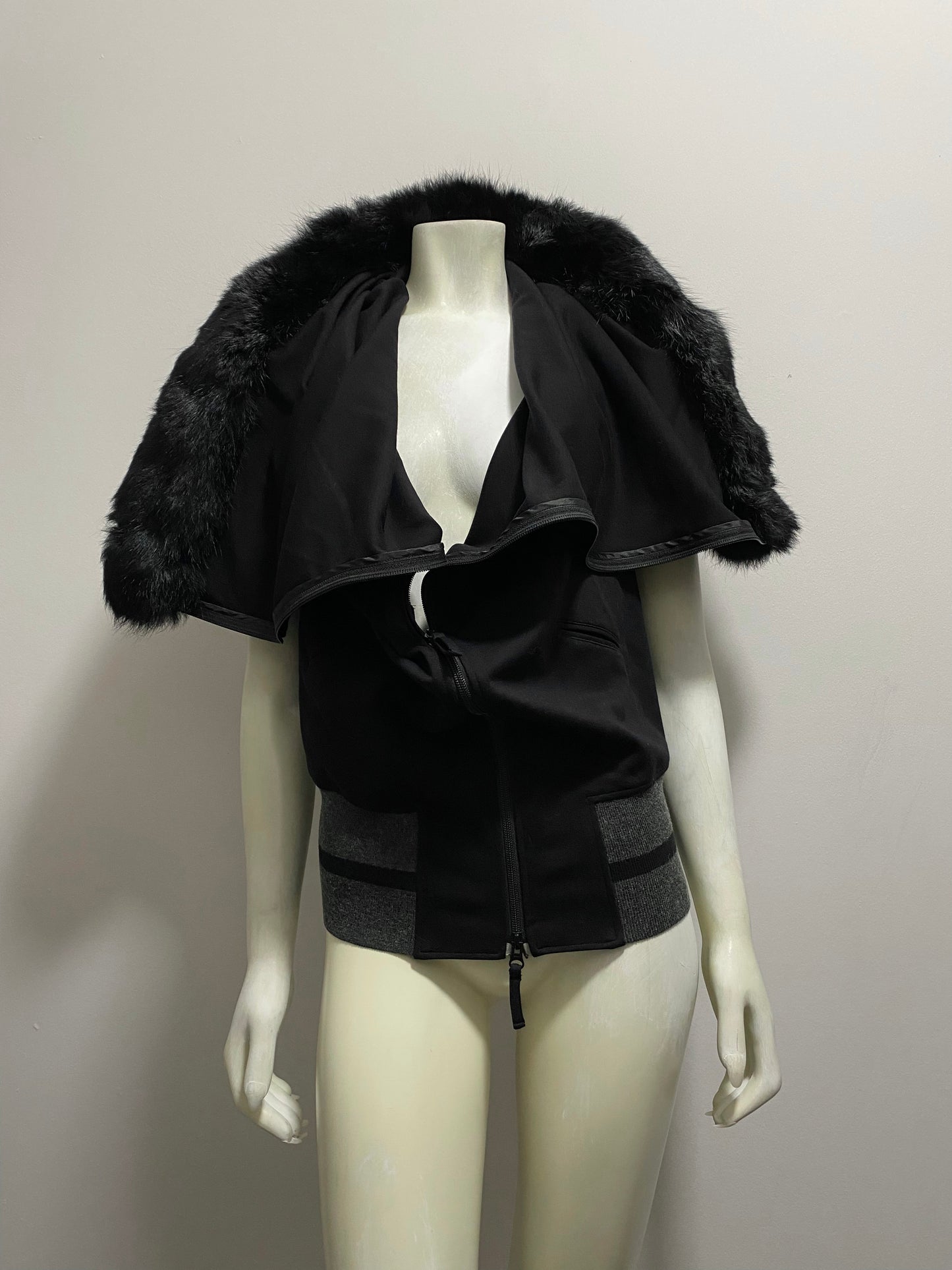 JEAN PAUL GAULTIER OPEN BACK DOUBLE ZIP VEST