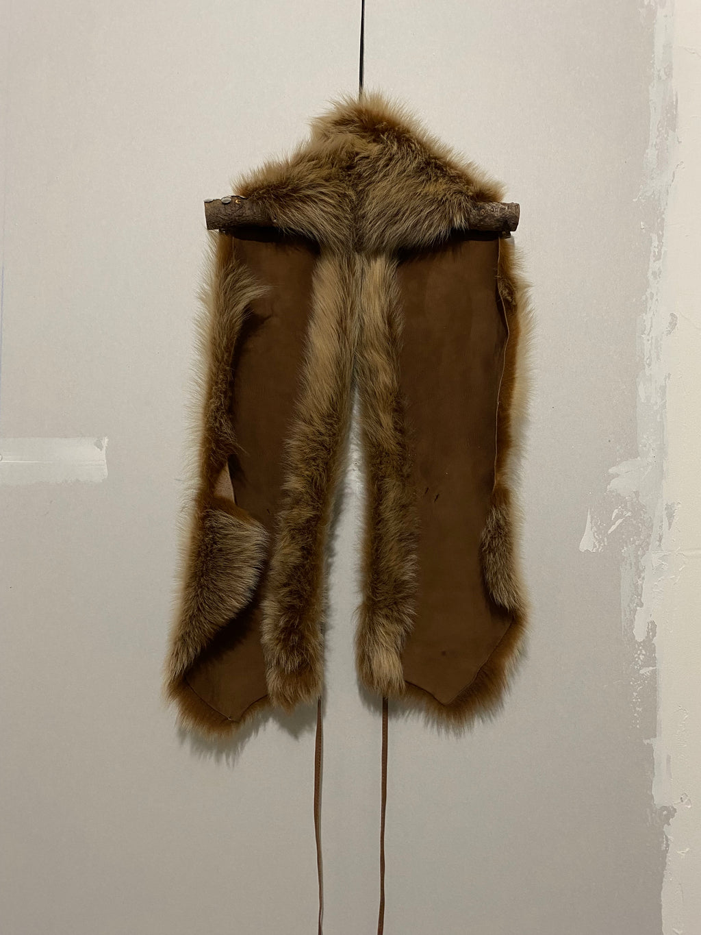 BROWN SHEARLING WRAP STOLE