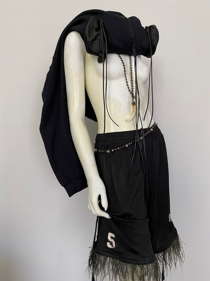 CONVERTIBLE MULTI-ZIP SWEATER BAG