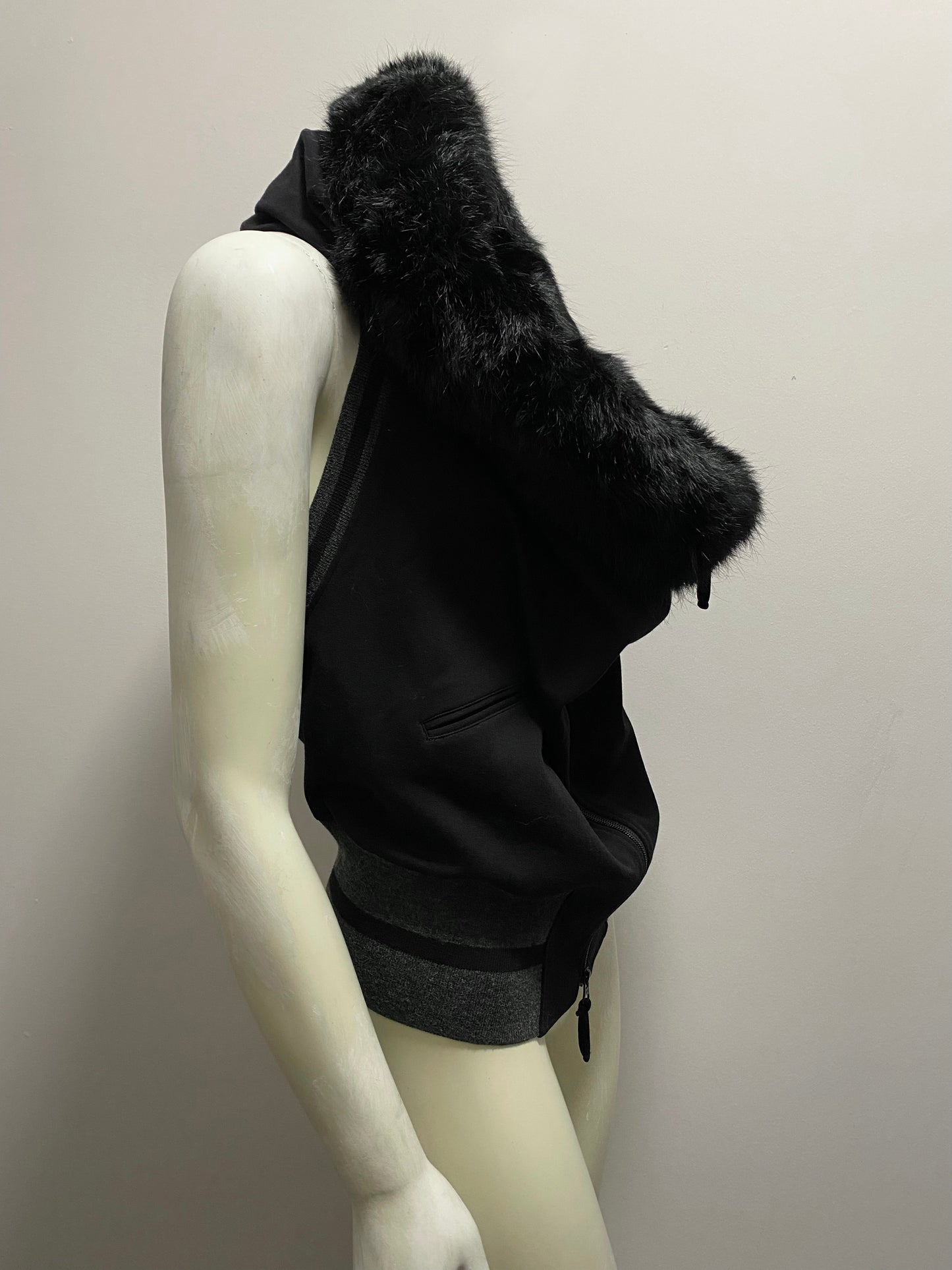 JEAN PAUL GAULTIER OPEN BACK DOUBLE ZIP VEST