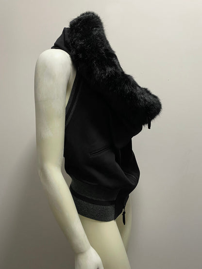 JEAN PAUL GAULTIER OPEN BACK DOUBLE ZIP VEST