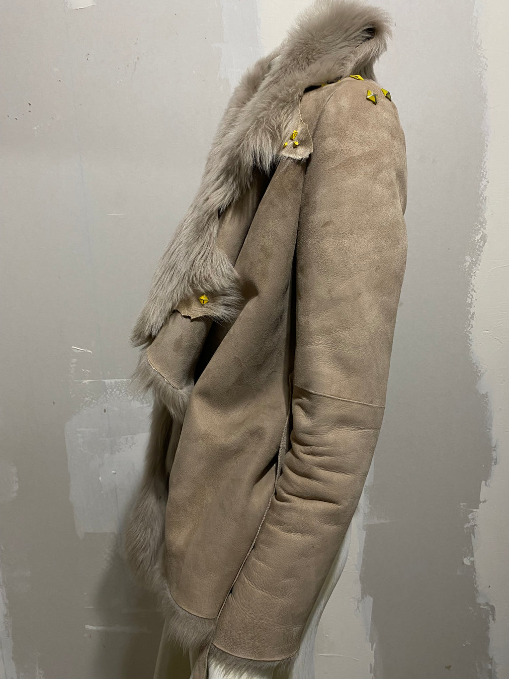 STUDDED SHEARLING JACKET