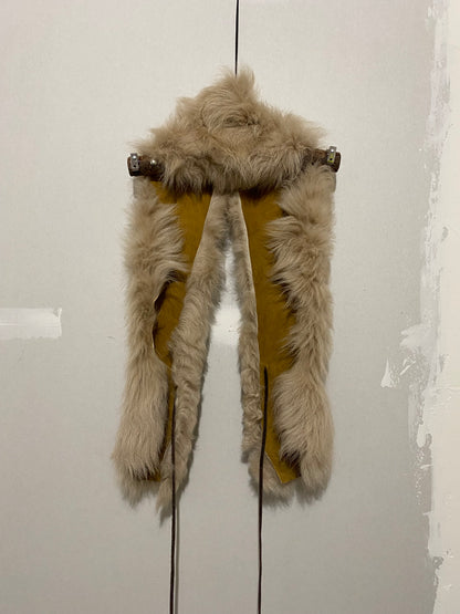 BEIGE SHEARLING WRAP STOLE