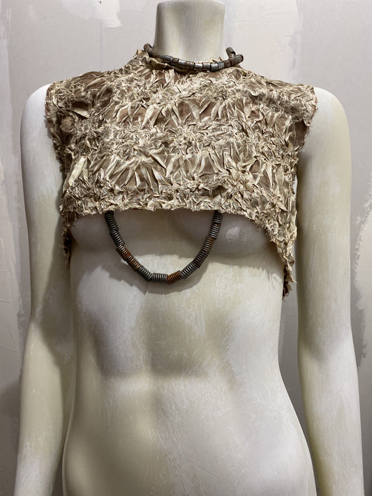 CRUSHED TEXTURAL PLEATED TOP
