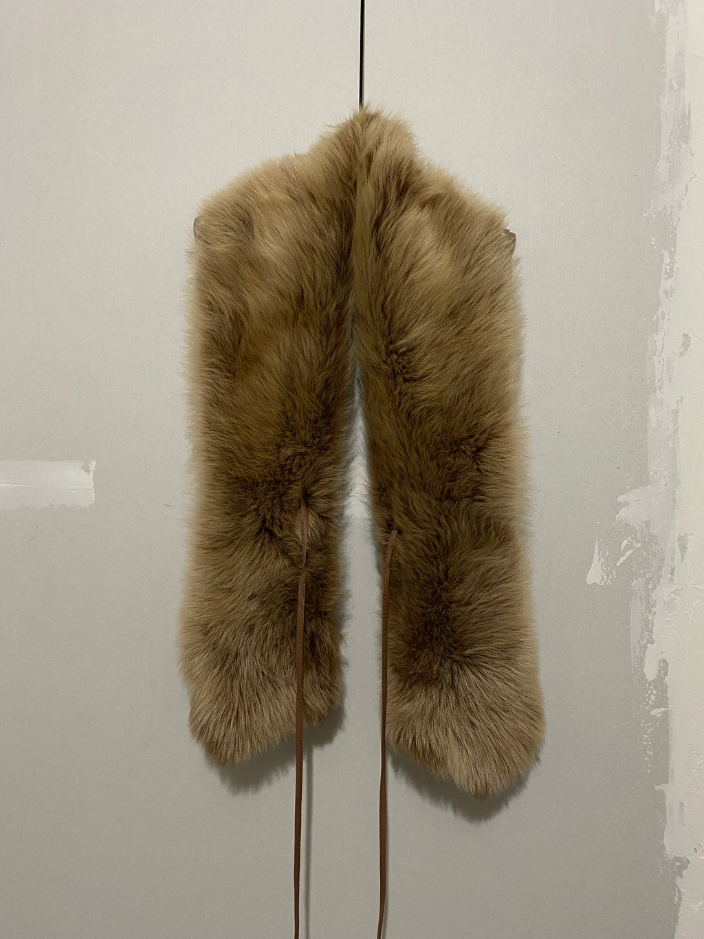 BROWN SHEARLING WRAP STOLE