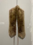 BROWN SHEARLING WRAP STOLE