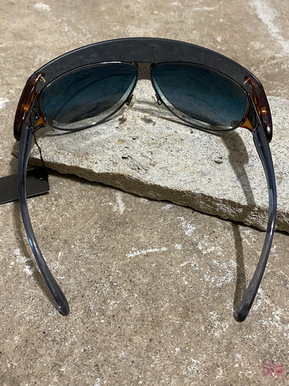 JEAN PAUL GAULTIER BLUE WINDSHIELD VISOR SUNGLASSES