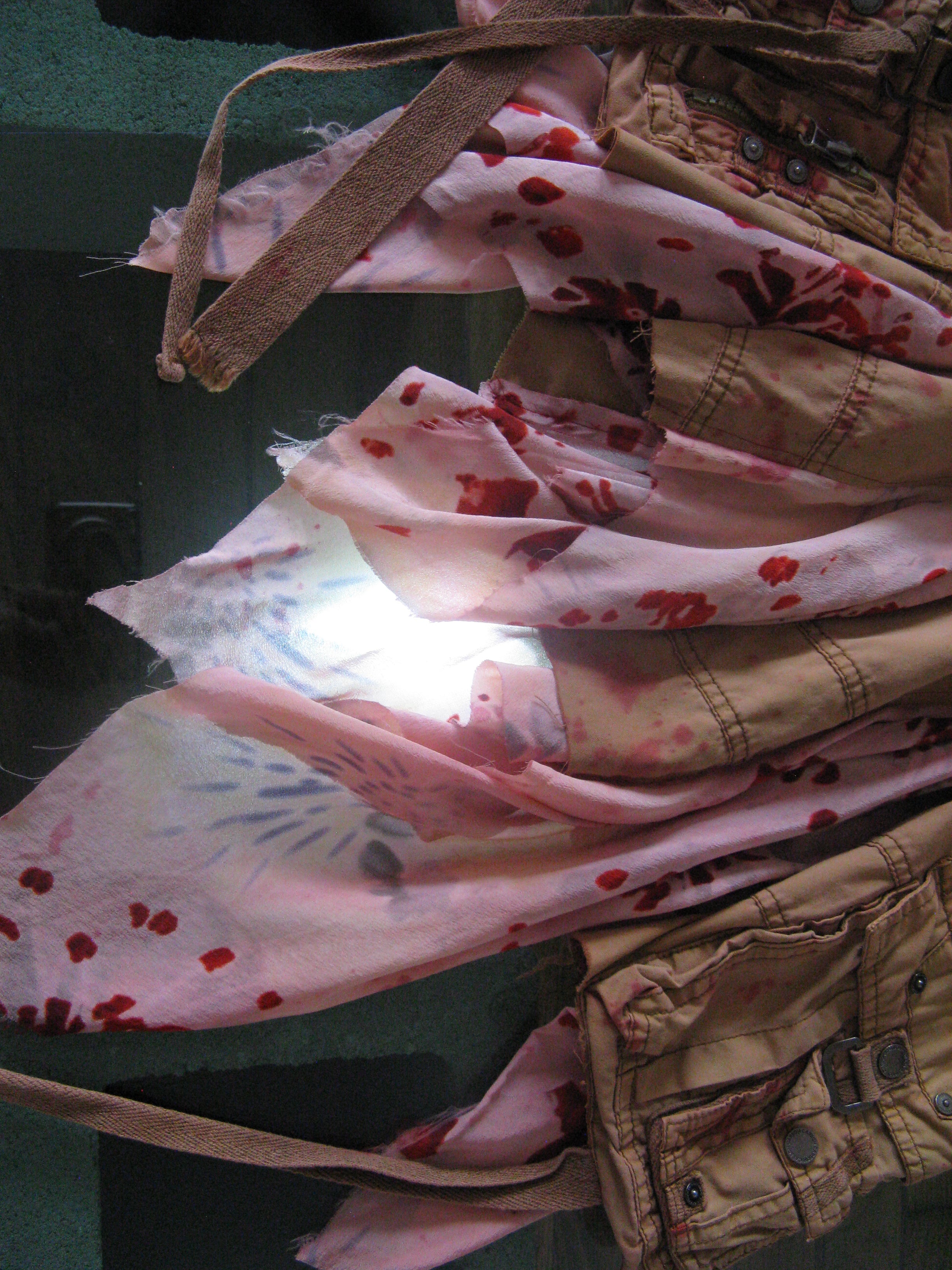 SILK PANELED CARGO SKIRT