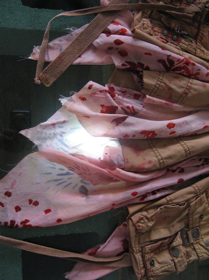 SILK PANELED CARGO SKIRT