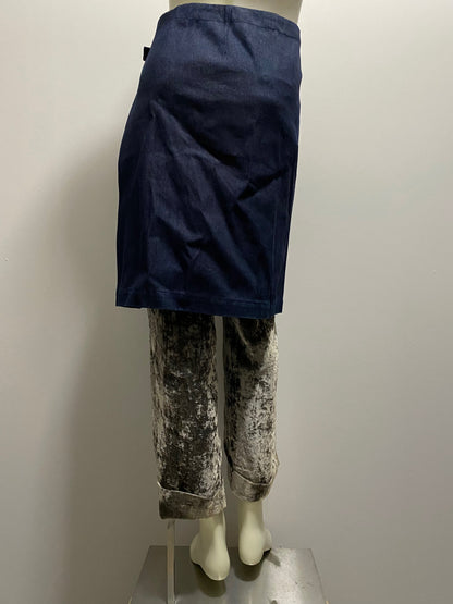 COMME DES GARÇONS DENIM SKIRT AND VELVET PANT SET