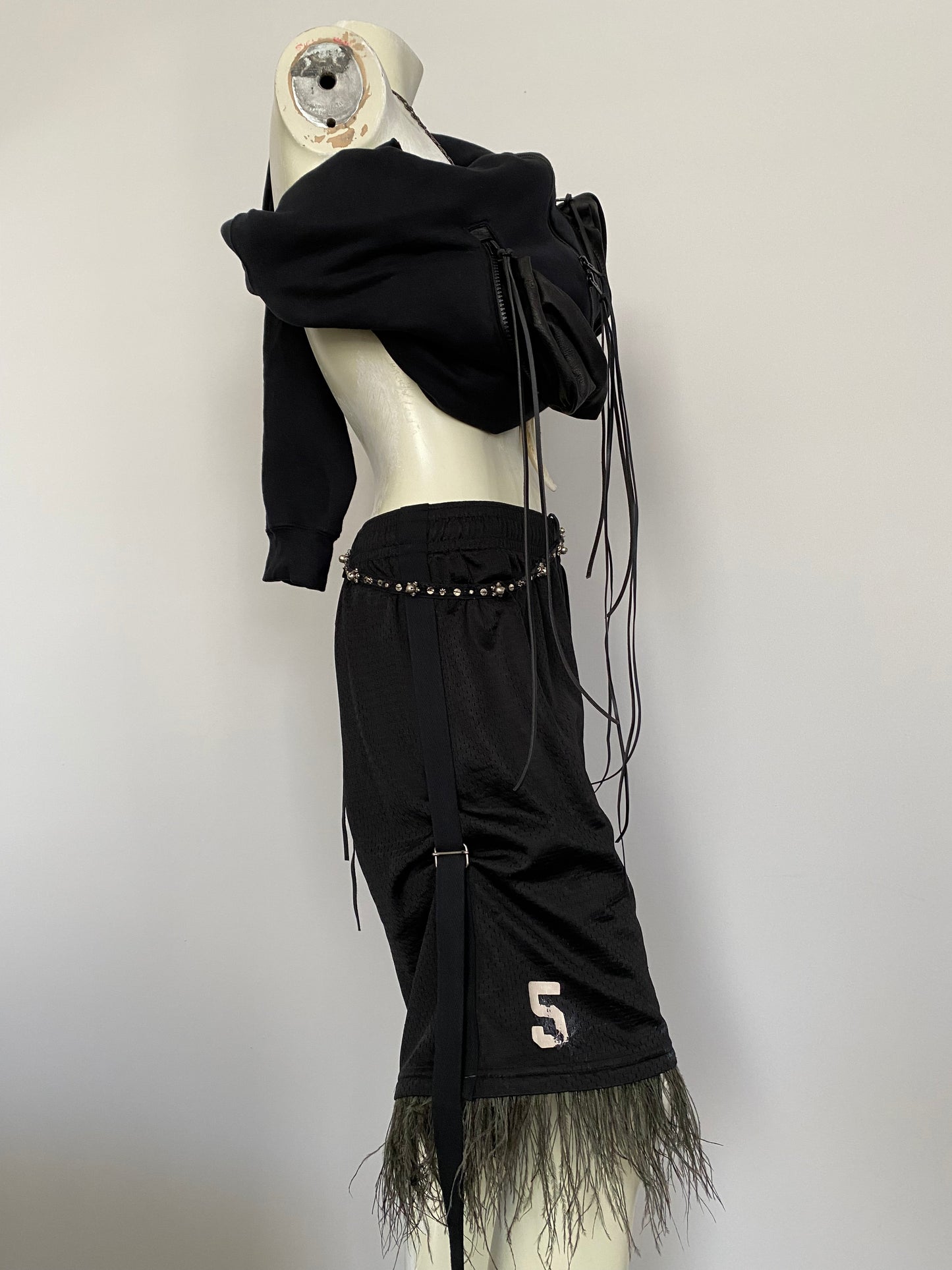 CONVERTIBLE MULTI-ZIP SWEATER BAG