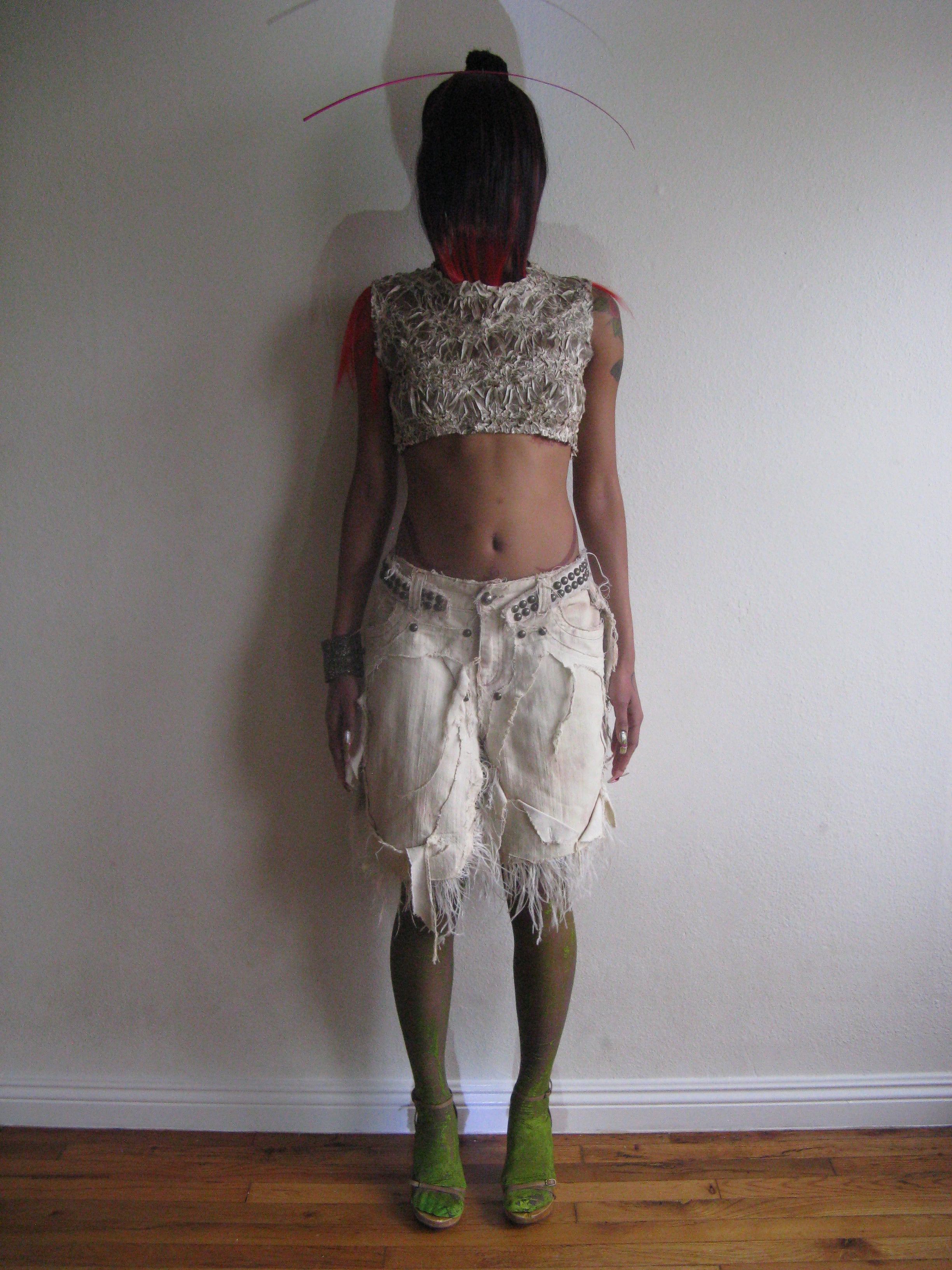 CRUSHED TEXTURAL PLEATED TOP