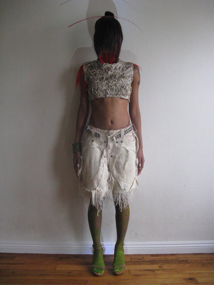 CRUSHED TEXTURAL PLEATED TOP