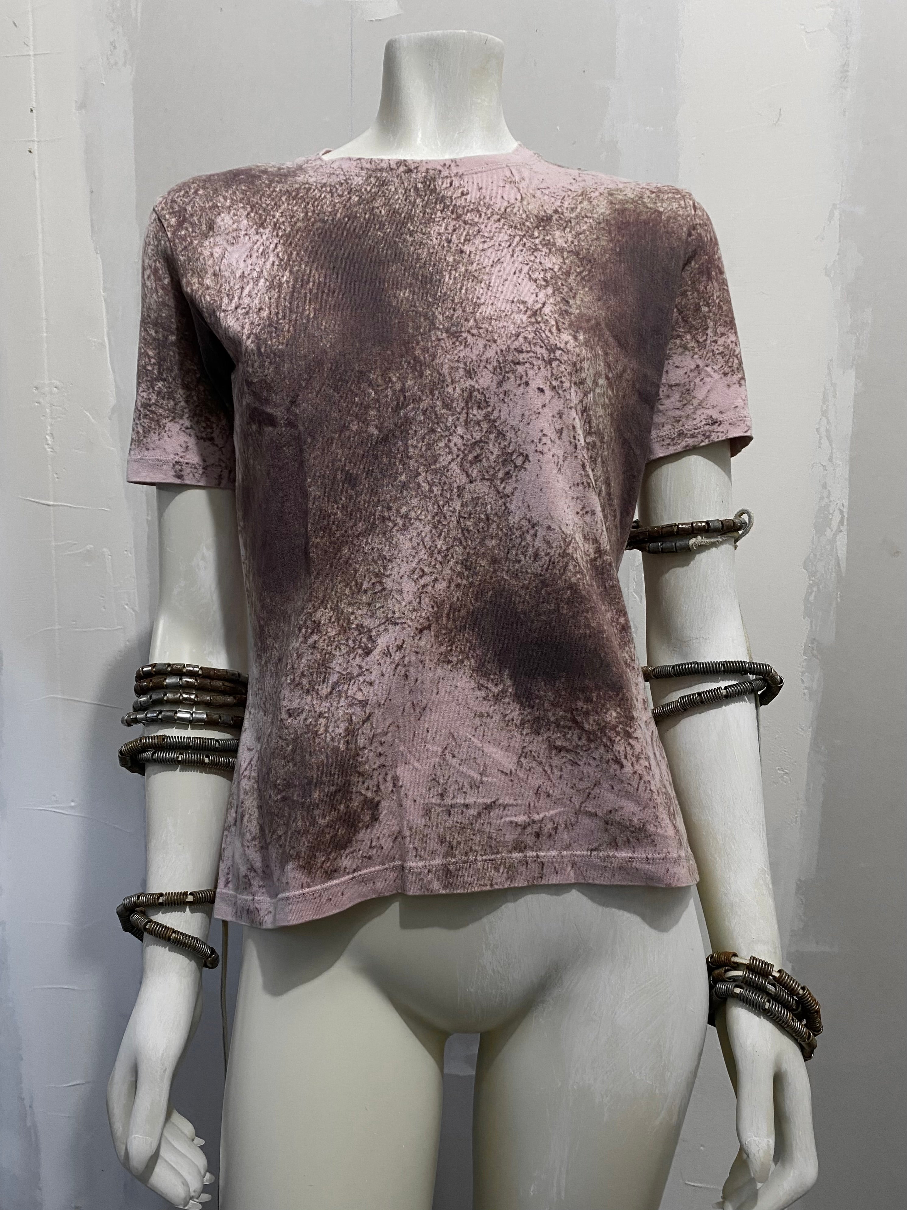 ISSEY MIYAKE PINK DIRT GRAPHIC SHIRT