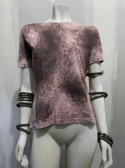 ISSEY MIYAKE PINK DIRT GRAPHIC SHIRT