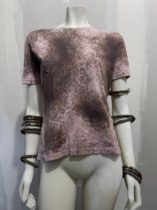 ISSEY MIYAKE PINK DIRT GRAPHIC SHIRT