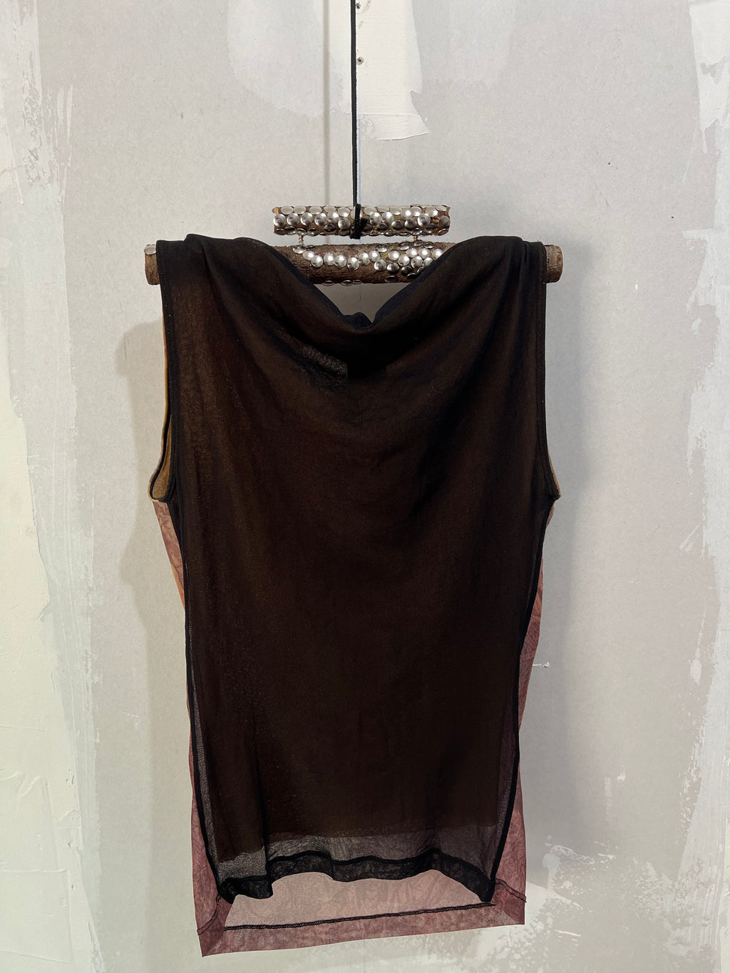 PLEIN SUD TRIBAL PRINT MESH TOP