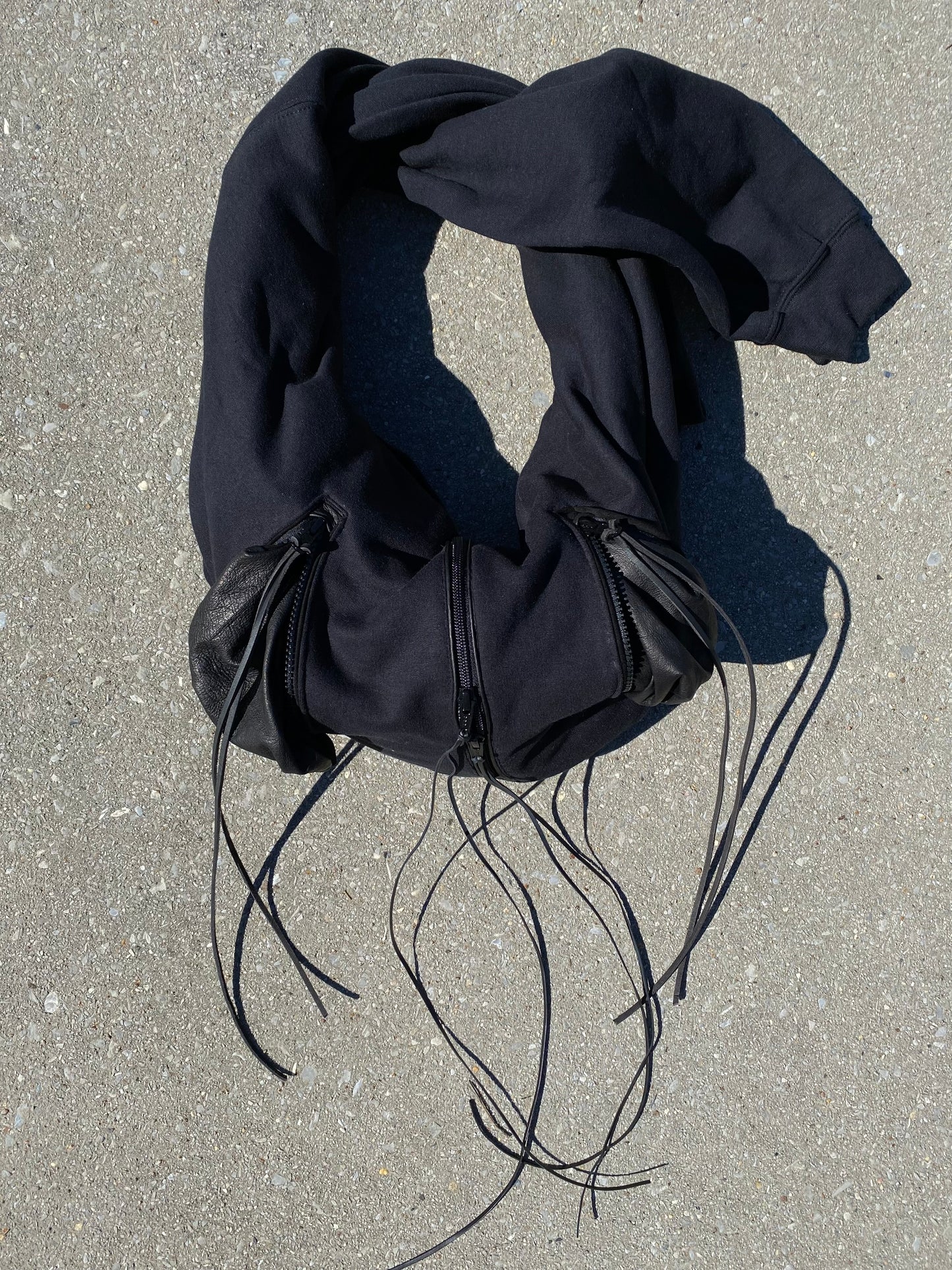 CONVERTIBLE MULTI-ZIP SWEATER BAG