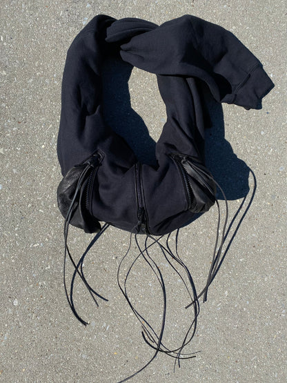 CONVERTIBLE MULTI-ZIP SWEATER BAG