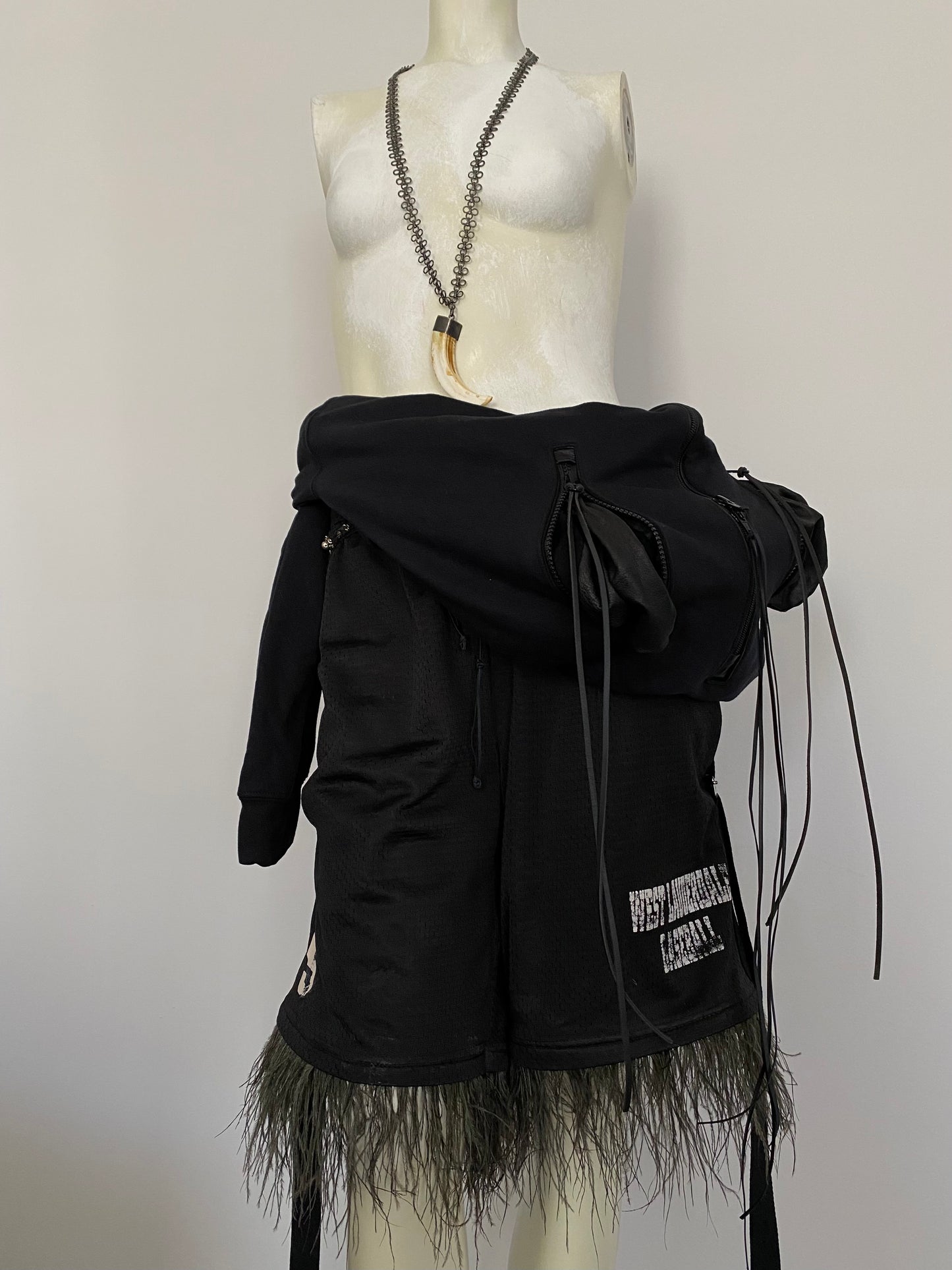 CONVERTIBLE MULTI-ZIP SWEATER BAG