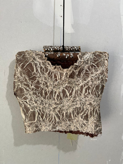 CRUSHED TEXTURAL PLEATED TOP