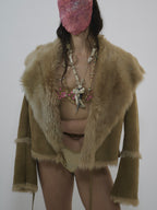 CROPPED SHEARLING JACKET