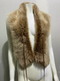 BROWN SHEARLING WRAP STOLE