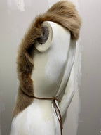 BROWN SHEARLING WRAP STOLE