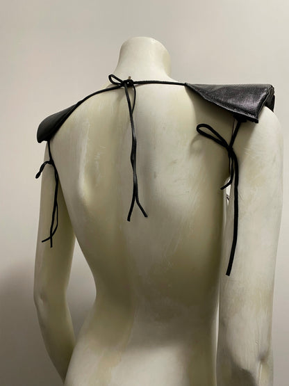 3 TIERED LIZARD SKIN SHOULDER PADS