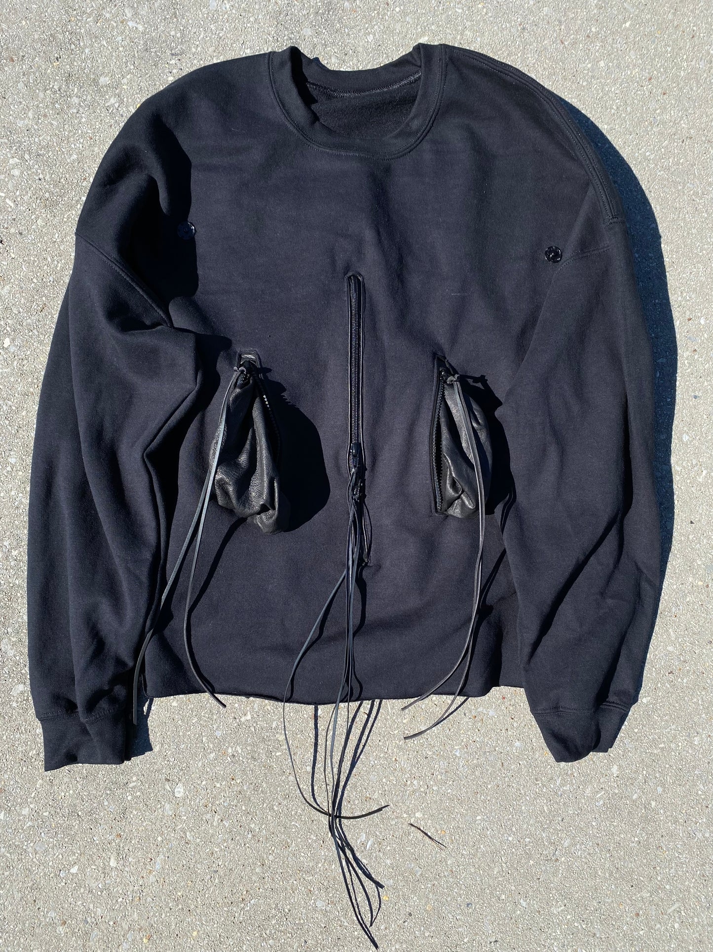 CONVERTIBLE MULTI-ZIP SWEATER BAG