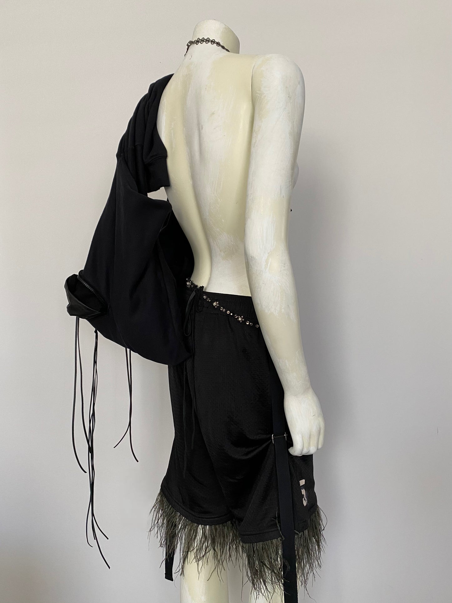 CONVERTIBLE MULTI-ZIP SWEATER BAG