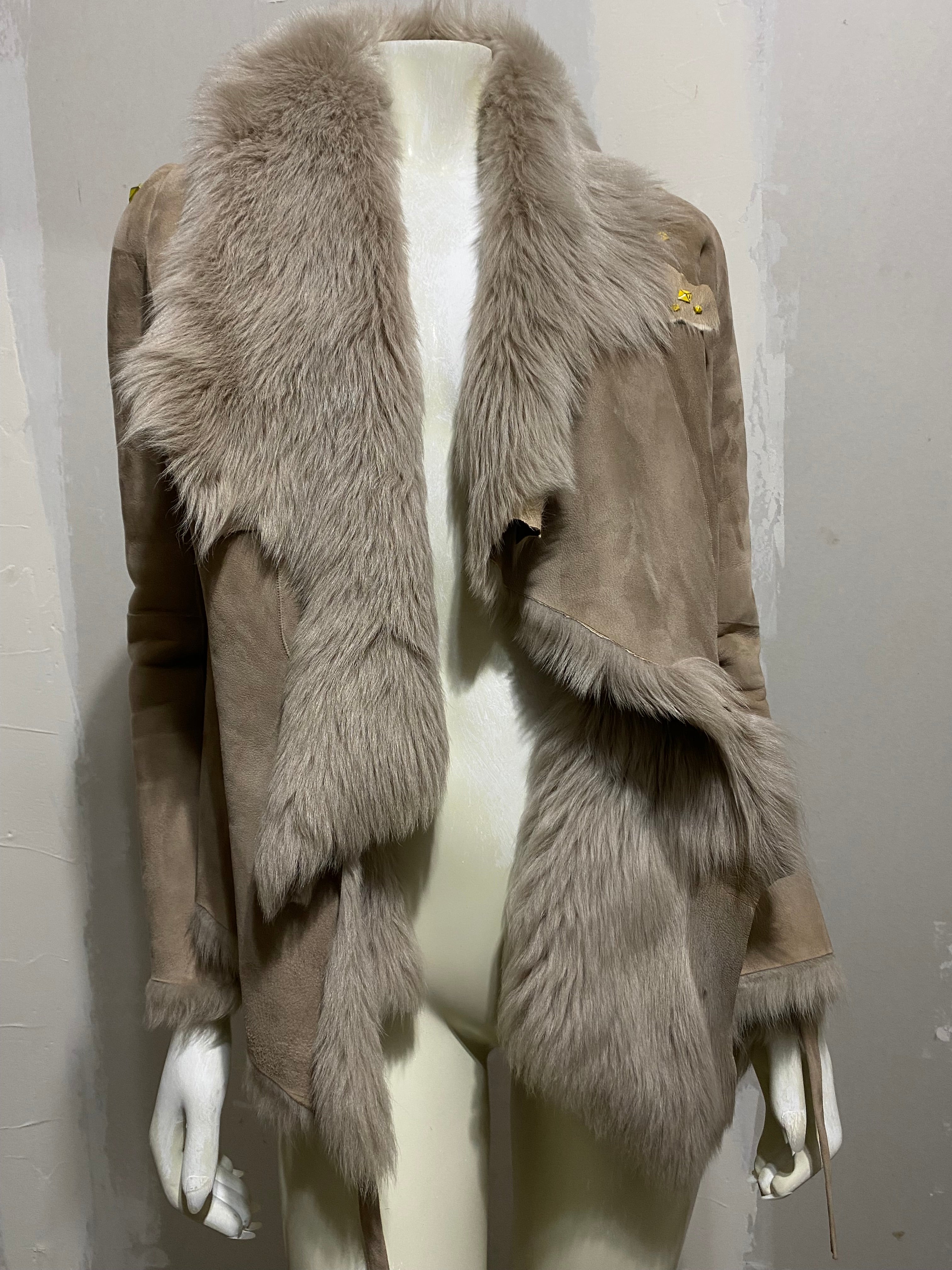 STUDDED SHEARLING JACKET