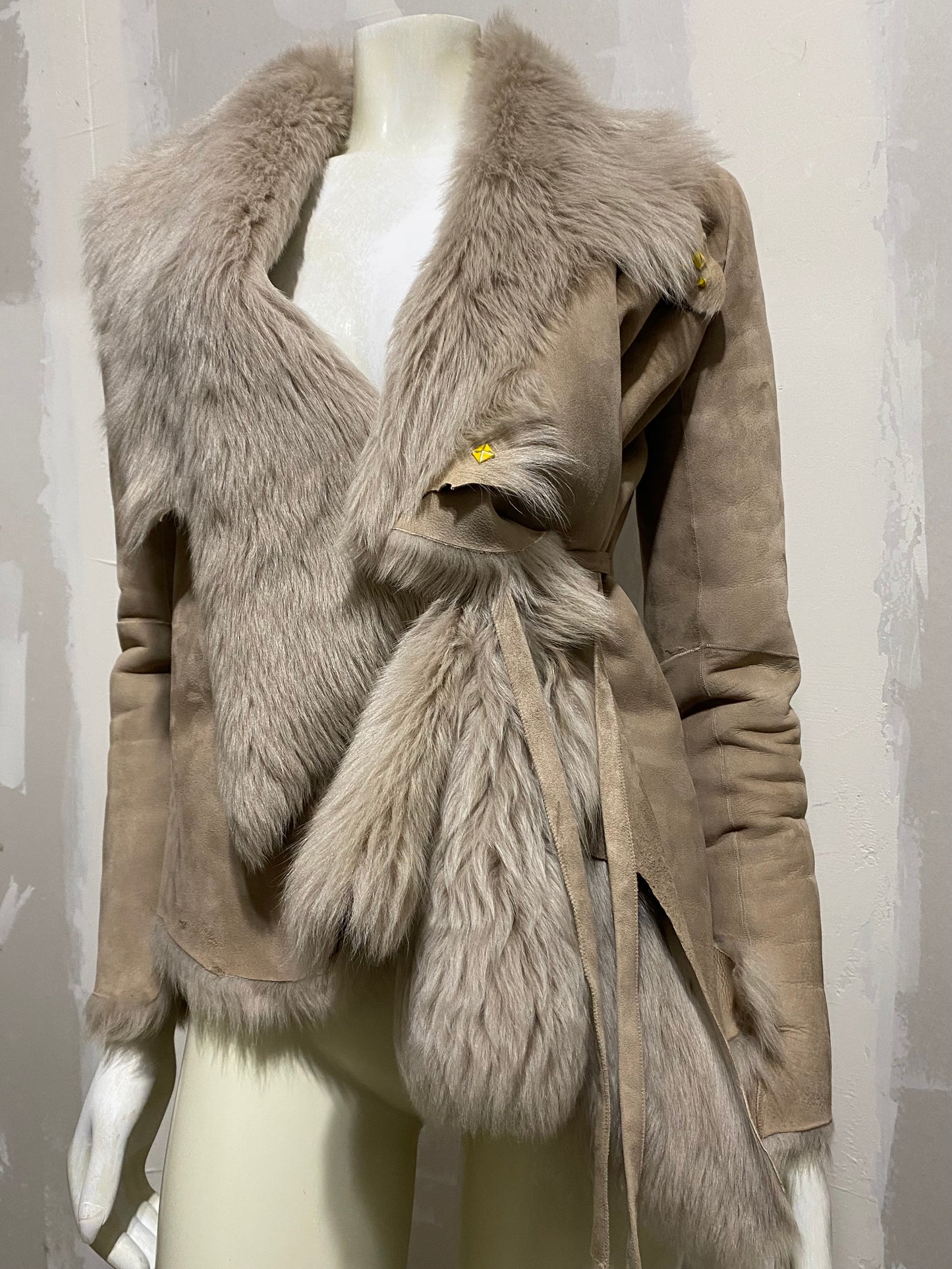 STUDDED SHEARLING JACKET