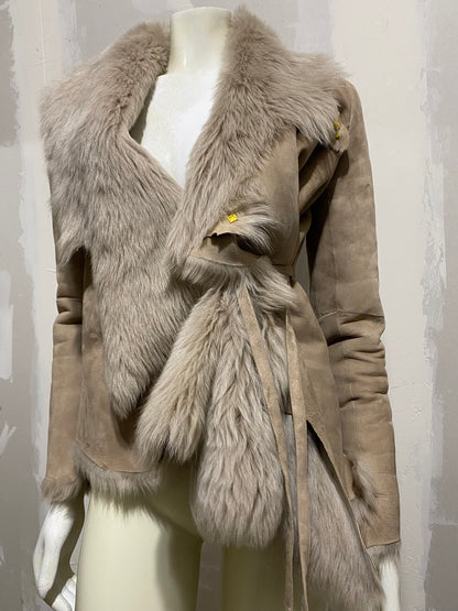 STUDDED SHEARLING JACKET