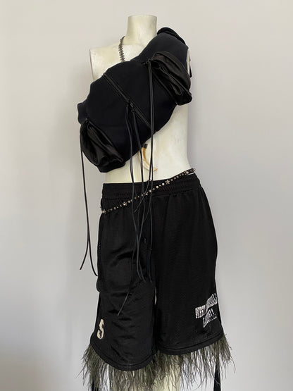 CONVERTIBLE MULTI-ZIP SWEATER BAG