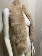 BEIGE SHEARLING WRAP STOLE
